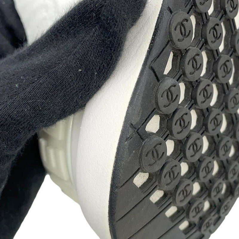 シャネル スニーカー ココマーク ニット レディースサイズ37 CHANEL 靴 白