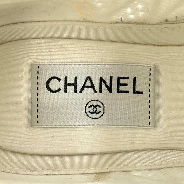シャネル スニーカー ココマーク ニット レディースサイズ37 CHANEL 靴 白