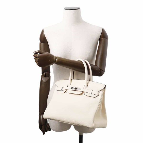 エルメス バーキン30 ナタ/シルバー金具 トリヨンクレマンス U刻印 HERMES Birkin ハンドバッグ