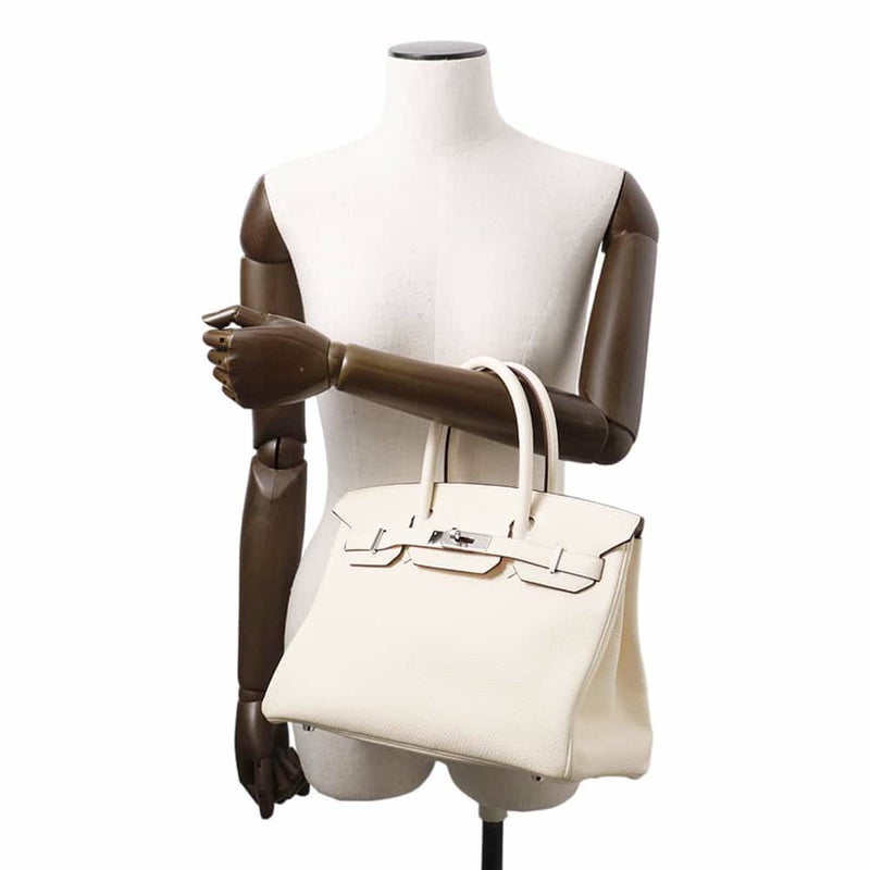 エルメス バーキン30 ナタ/シルバー金具 トリヨンクレマンス U刻印 HERMES Birkin ハンドバッグ