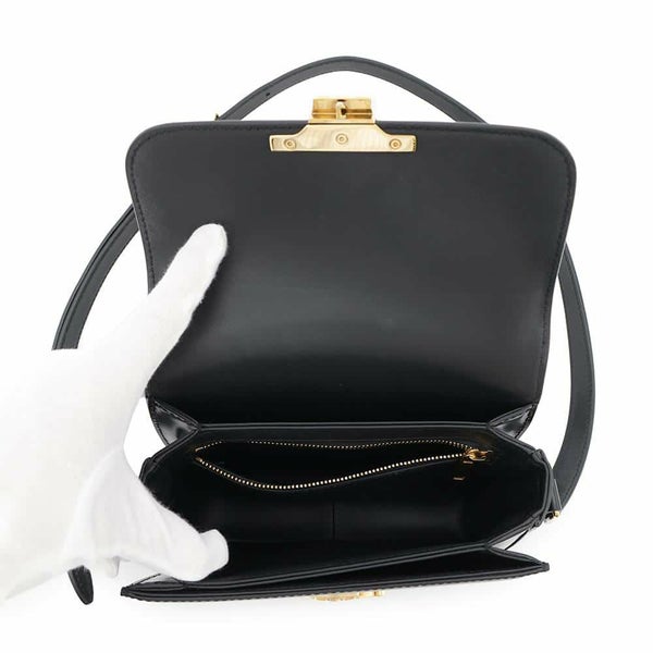 セリーヌ ショルダーバッグ ティーン トリオンフ シャイニーカーフレザー 188423 CELINE 黒