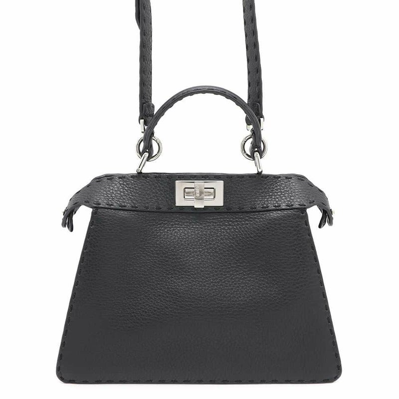 フェンディ ハンドバッグ セレリア ピーカブー アイシーユー ISEEU スモール 8BN327 2way ステッチ 黒