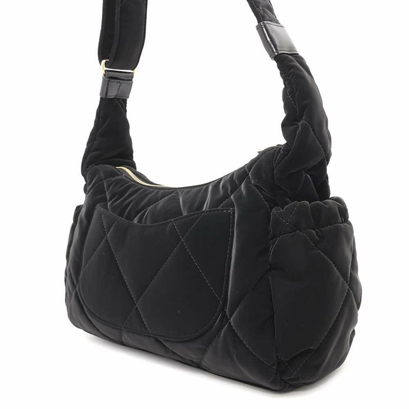 シャネル ショルダーバッグ ボウリングバッグ ココマーク ナイロン AS5054 CHANEL 黒