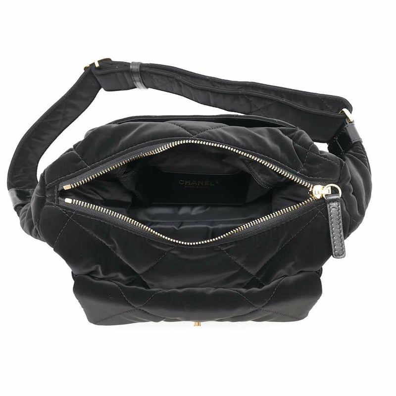 シャネル ショルダーバッグ ボウリングバッグ ココマーク ナイロン AS5054 CHANEL 黒