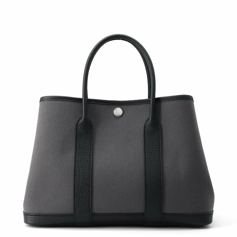 エルメス トートバッグ ガーデンパーティTPM アルドワーズ/ブラック/シルバー金具 トワルミリタリー/ネゴンダ W刻印
