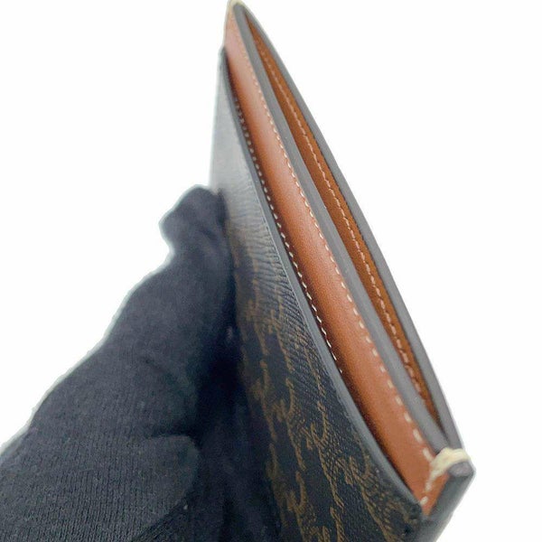 セリーヌ カードケース トリオンフ PVC 10B702 CELINE パスケース 財布 ブラウン