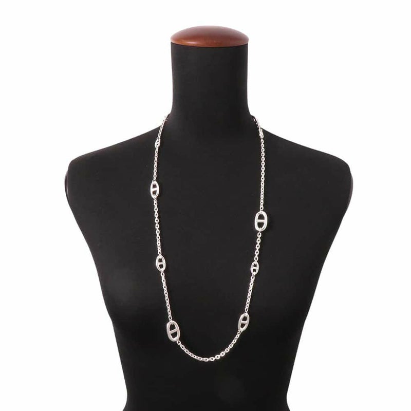 エルメス ネックレス シェーヌダンクル ファランドール 80 SV925シルバー HERMES ロングネックレス ジュエリー