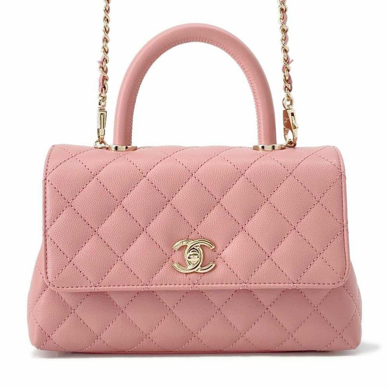 シャネル ハンドバッグ マトラッセ ココマーク ココハンドル キャビアスキン A92990 CHANEL 2way