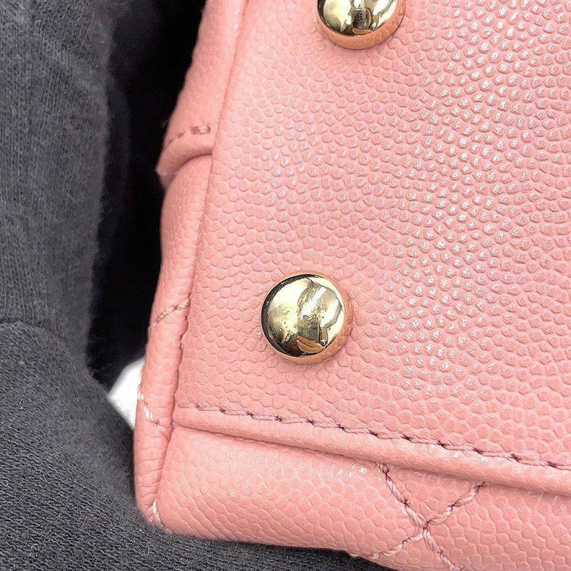 シャネル ハンドバッグ マトラッセ ココマーク ココハンドル キャビアスキン A92990 CHANEL 2way