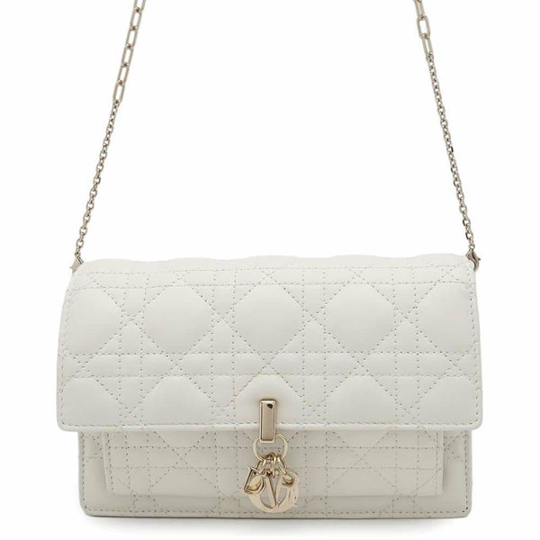 ディオール チェーンショルダーバッグ My Dior デイリーチェーンポーチ カナージュ ラムスキン S0937ONMJ 白