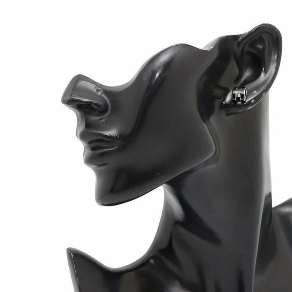 エルメス ピアス ミニ・ポップアッシュ ブラック/シルバー金具 Hモチーフ HERMES Pop H ポップH 黒