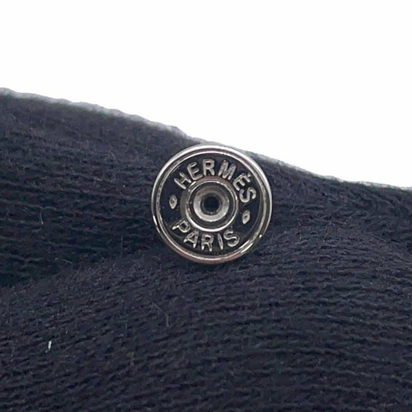 エルメス ピアス ミニ・ポップアッシュ ブラック/シルバー金具 Hモチーフ HERMES Pop H ポップH 黒