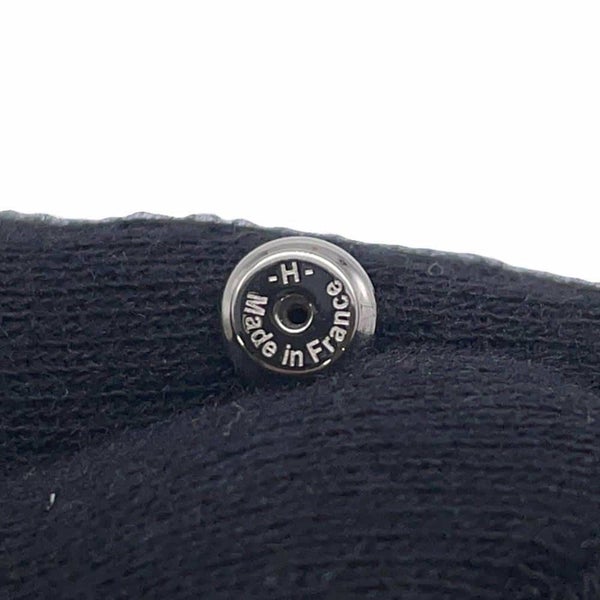 エルメス ピアス ミニ・ポップアッシュ ブラック/シルバー金具 Hモチーフ HERMES Pop H ポップH 黒