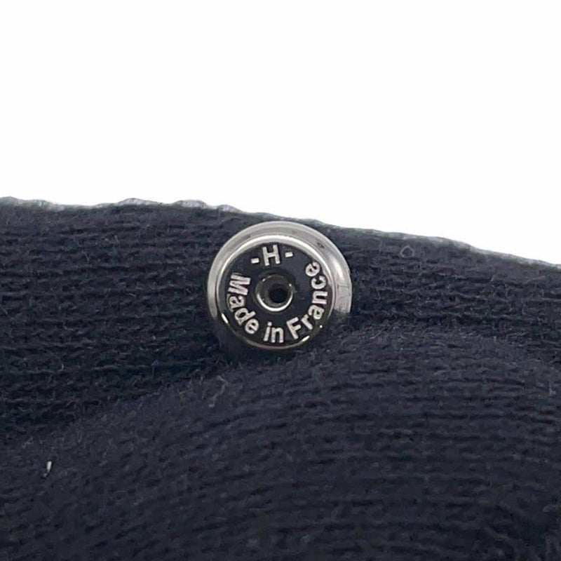 エルメス ピアス ミニ・ポップアッシュ ブラック/シルバー金具 Hモチーフ HERMES Pop H ポップH 黒