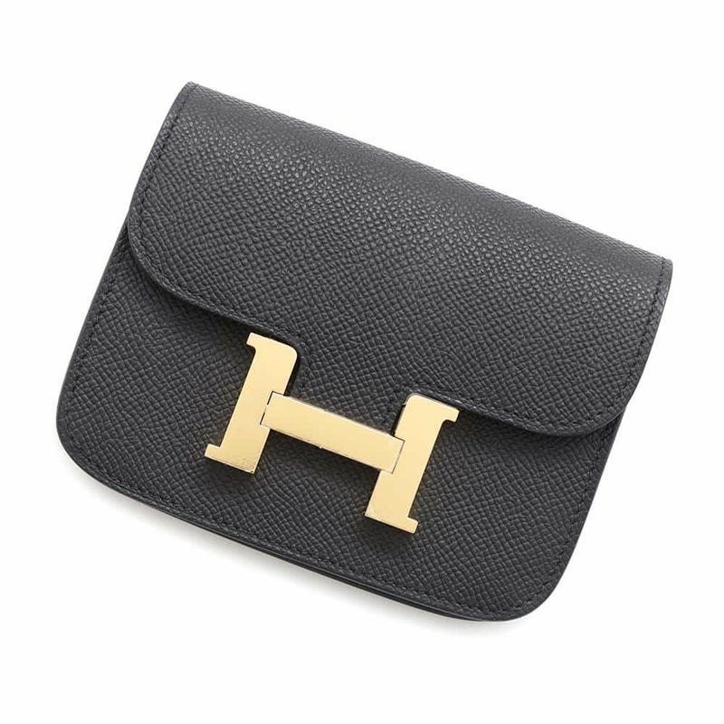 エルメス 財布 コンスタンス スリム ブラック/ゴールド金具 エプソン W刻印 HERMES 財布 黒