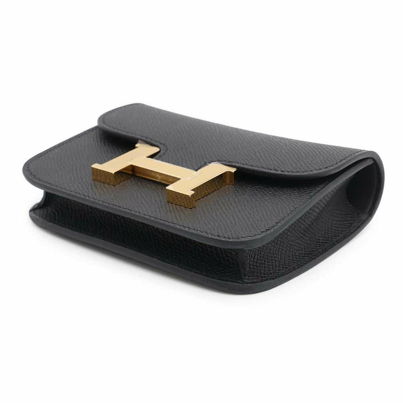エルメス 財布 コンスタンス スリム ブラック/ゴールド金具 エプソン W刻印 HERMES 財布 黒