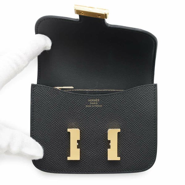 エルメス 財布 コンスタンス スリム ブラック/ゴールド金具 エプソン W刻印 HERMES 財布 黒