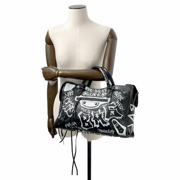 バレンシアガ ハンドバッグ クラシック・グラフィティ ザ・シティ  505550 BALENCIAGA 2wayショルダー 黒