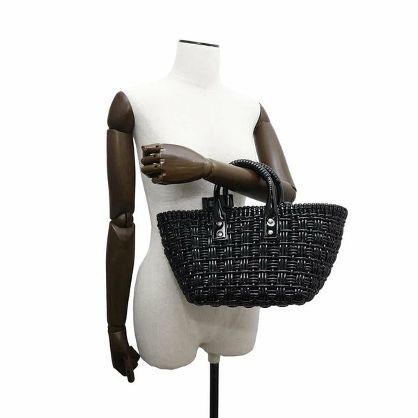 バレンシアガ ハンドバッグ ビストロ XS パテントレザー 671342 BALENCIAGA 2wayショルダーバッグ バスケットバッグ 黒