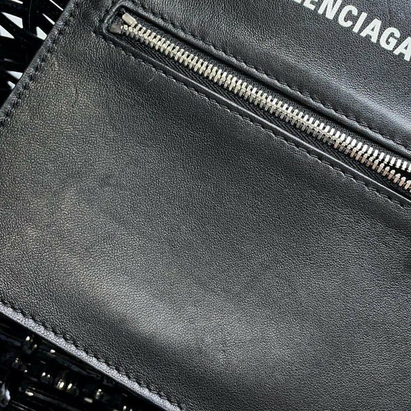 バレンシアガ ハンドバッグ ビストロ XS パテントレザー 671342 BALENCIAGA 2wayショルダーバッグ バスケットバッグ 黒