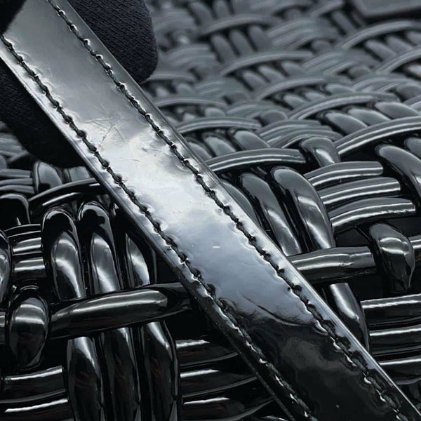 バレンシアガ ハンドバッグ ビストロ XS パテントレザー 671342 BALENCIAGA 2wayショルダーバッグ バスケットバッグ 黒