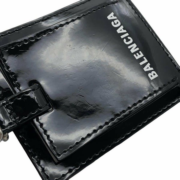 バレンシアガ ハンドバッグ ビストロ XS パテントレザー 671342 BALENCIAGA 2wayショルダーバッグ バスケットバッグ 黒