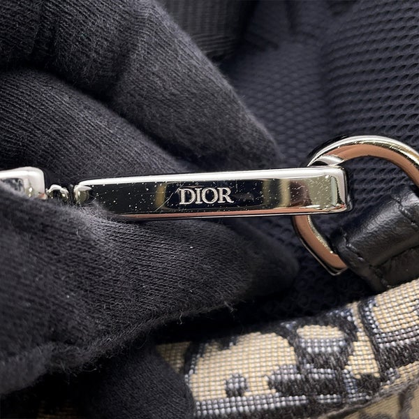 クリスチャン・ディオール ボディバッグ ミニ オブリーク スリングバッグ キャンバス Christian Dior メンズ 黒