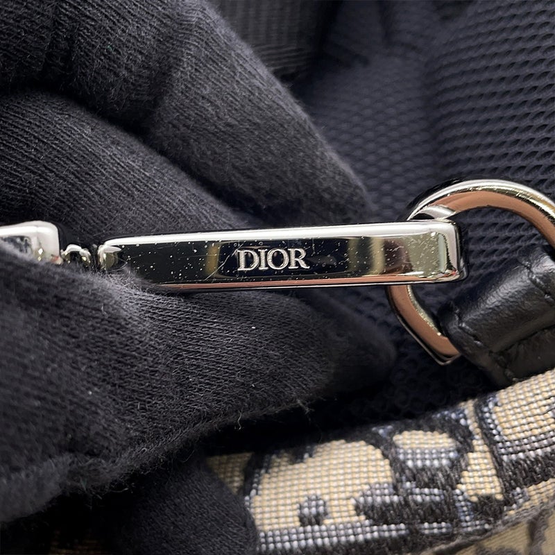 クリスチャン・ディオール ボディバッグ ミニ オブリーク スリングバッグ キャンバス Christian Dior メンズ 黒