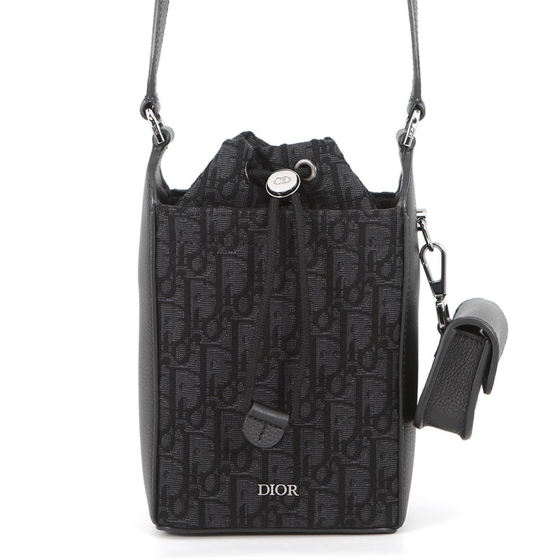 クリスチャン・ディオール ショルダーバッグ オブリーク バケット キャンバス 2LECA594 Christian Dior バッグ 黒