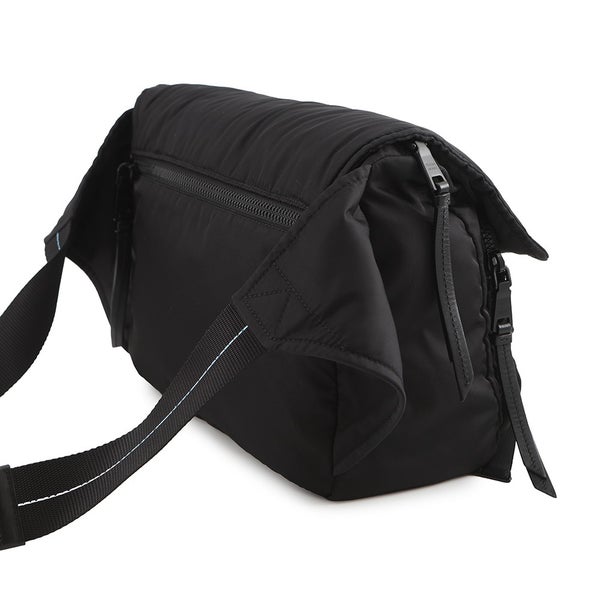 プラダ ショルダーバッグ ロゴ テスートナイロン 1BD157 PRADA メッセンジャーバッグ 黒