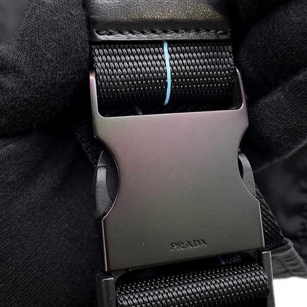 プラダ ショルダーバッグ ロゴ テスートナイロン 1BD157 PRADA メッセンジャーバッグ 黒