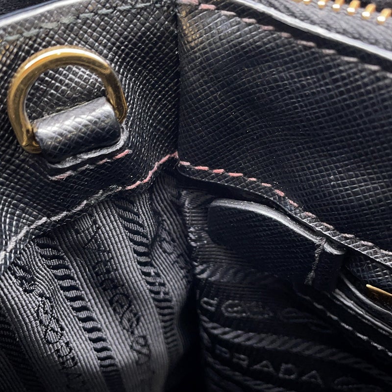 プラダ ハンドバッグ ガレリア サフィアーノ レザー 1BA863 PRADA 2wayショルダーバッグ 黒