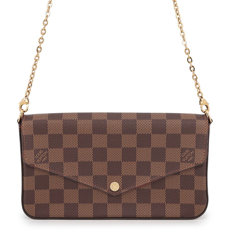 ルイヴィトン チェーンウォレット ダミエ・エベヌ ポシェット・フェリシー N40492 LOUIS VUITTON