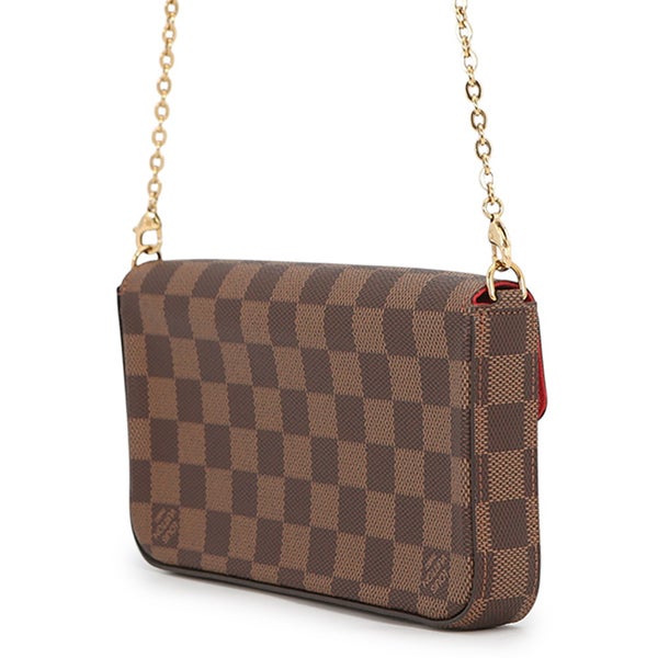 ルイヴィトン チェーンウォレット ダミエ・エベヌ ポシェット・フェリシー N40492 LOUIS VUITTON