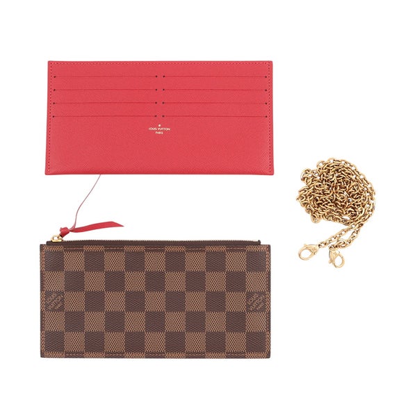 ルイヴィトン チェーンウォレット ダミエ・エベヌ ポシェット・フェリシー N40492 LOUIS VUITTON