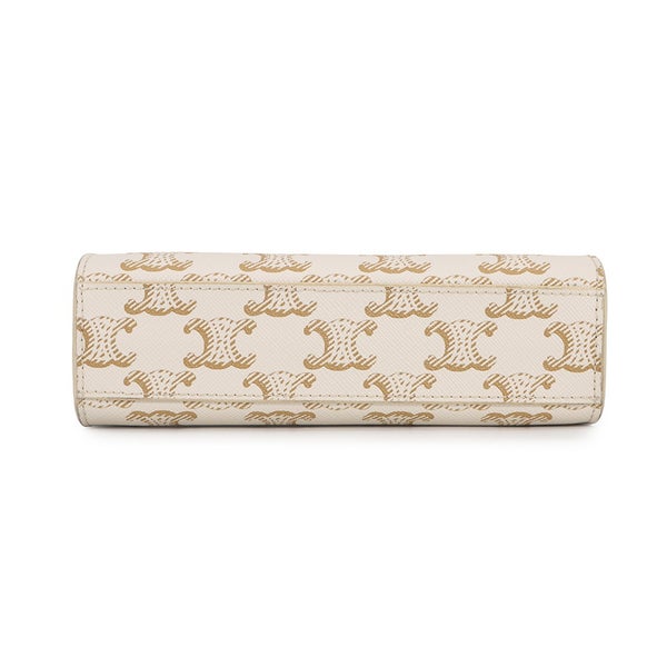 セリーヌ ハンドバッグ トリオンフ ミニ バーティカル カバ PVC/レザー 194372 CELINE 2wayショルダーバッグ 白