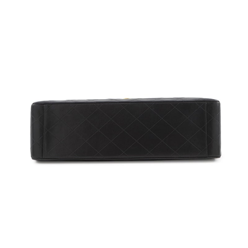 シャネル チェーンショルダーバッグ マトラッセ33 ココマーク ラムスキン Wチェーン  A04412 CHANEL バッグ デカマト 黒