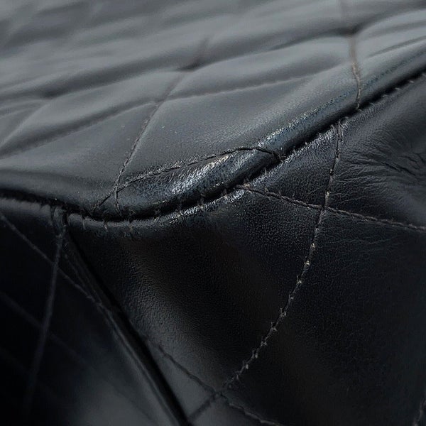 シャネル チェーンショルダーバッグ マトラッセ33 ココマーク ラムスキン Wチェーン  A04412 CHANEL バッグ デカマト 黒
