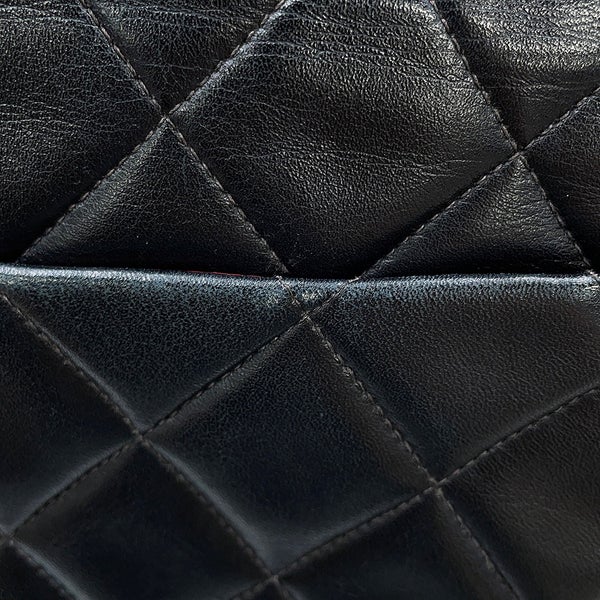 シャネル チェーンショルダーバッグ マトラッセ33 ココマーク ラムスキン Wチェーン  A04412 CHANEL バッグ デカマト 黒