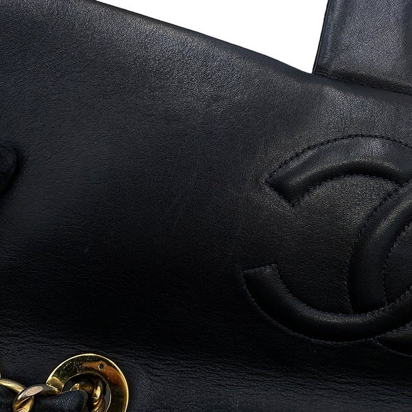 シャネル チェーンショルダーバッグ マトラッセ33 ココマーク ラムスキン Wチェーン  A04412 CHANEL バッグ デカマト 黒