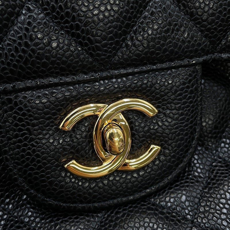 シャネル チェーンショルダーバッグ マトラッセ30 キャビアスキン ココマーク A58600 CHANEL バッグ 黒