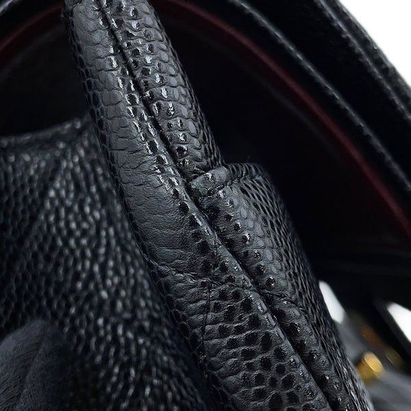 シャネル チェーンショルダーバッグ マトラッセ30 キャビアスキン ココマーク A58600 CHANEL バッグ 黒