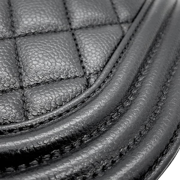 シャネル チェーンショルダーバッグ マトラッセ ココマーク ボーイシャネル スモール キャビアスキン AS3350 2way 黒