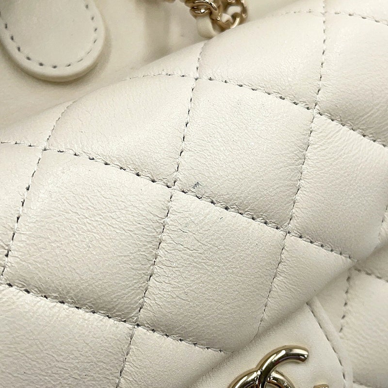 シャネル リュック マトラッセ ココマーク ラムスキン AS2908 CHANEL バッグ バックパック 白