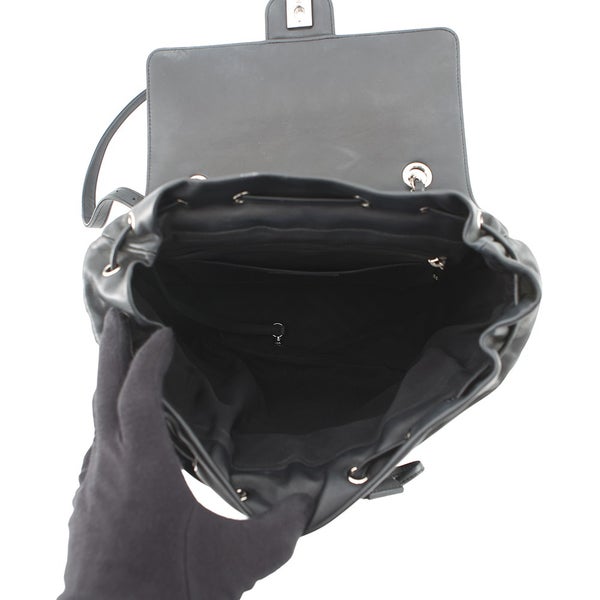 シャネル リュック Vステッチ シェブロン バックパック ココマーク ラムスキン A91121 CHANEL リュックサック バッグ 黒