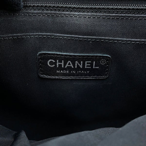 シャネル リュック Vステッチ シェブロン バックパック ココマーク ラムスキン A91121 CHANEL リュックサック バッグ 黒