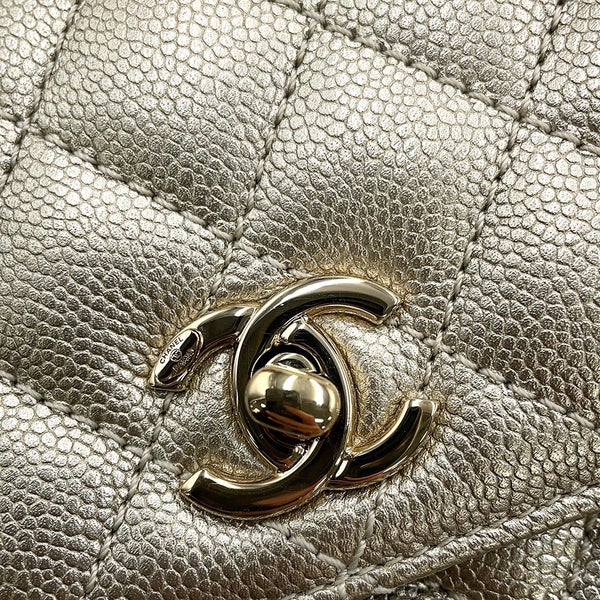 シャネル ハンドバッグ マトラッセ ココマーク ココハンドルXS キャビアスキン A92990 CHANEL 2wayショルダーバッグ