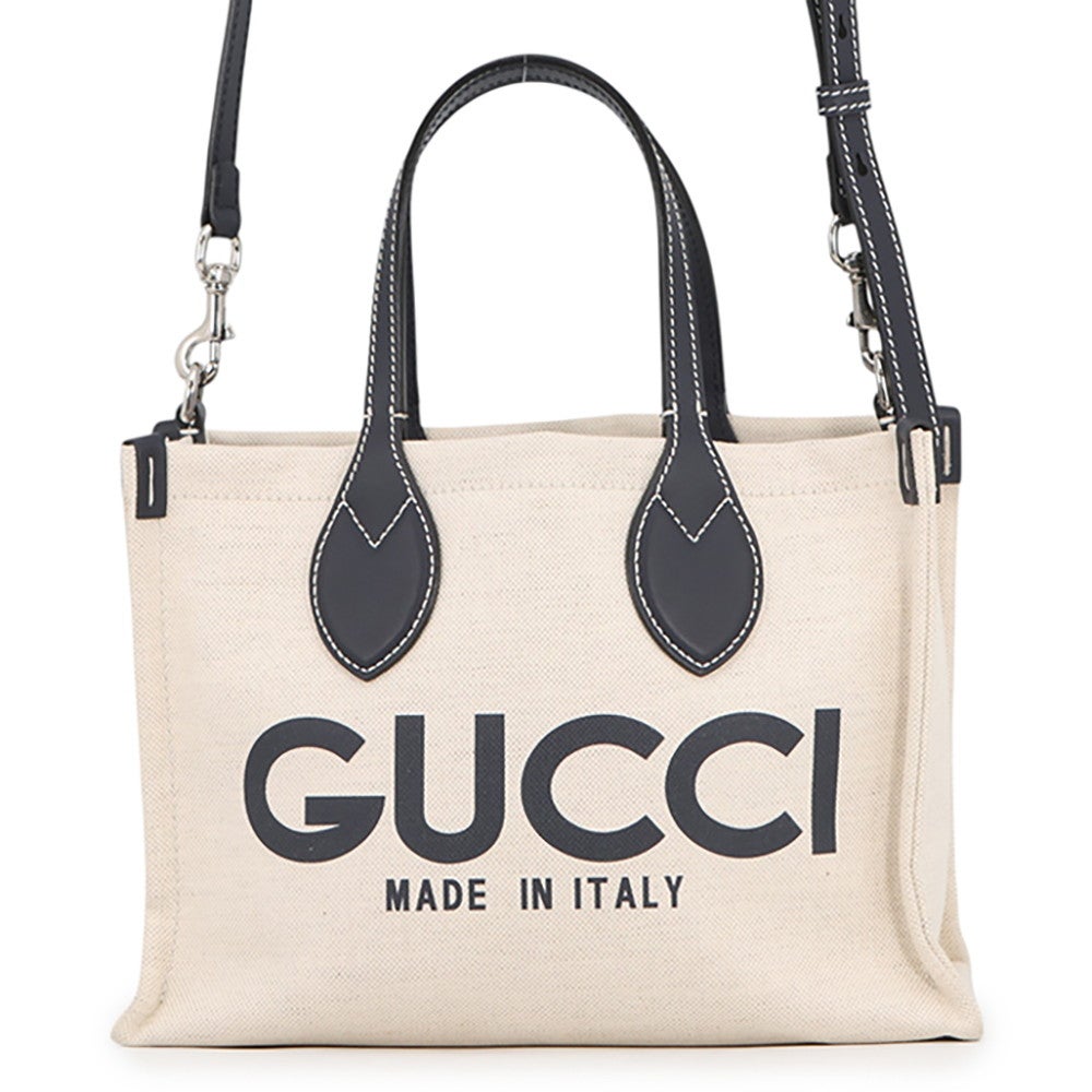GUCCI グッチGGキャンバス トートバッグ ロゴ型押し　28893 グッチ ハンドバッグ プリントロゴ ミニトートバッグ キャンバス