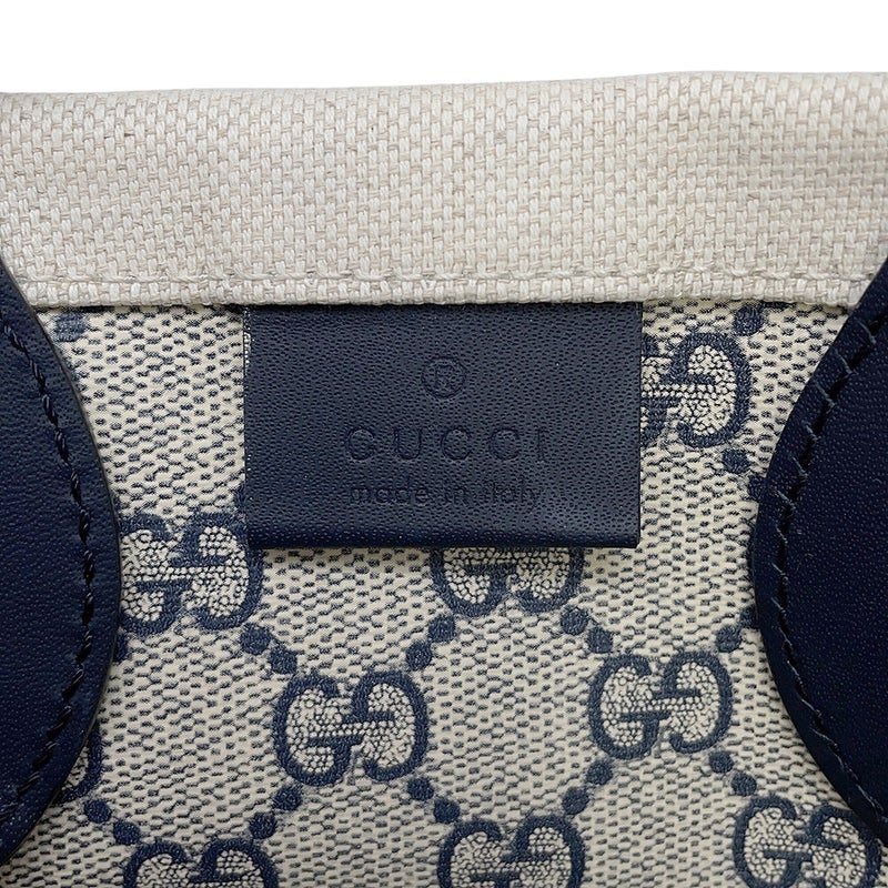 グッチ ハンドバッグ プリントロゴ ミニトートバッグ キャンバス/レザー 772144 GUCCI バッグ 2wayショルダーバッグ