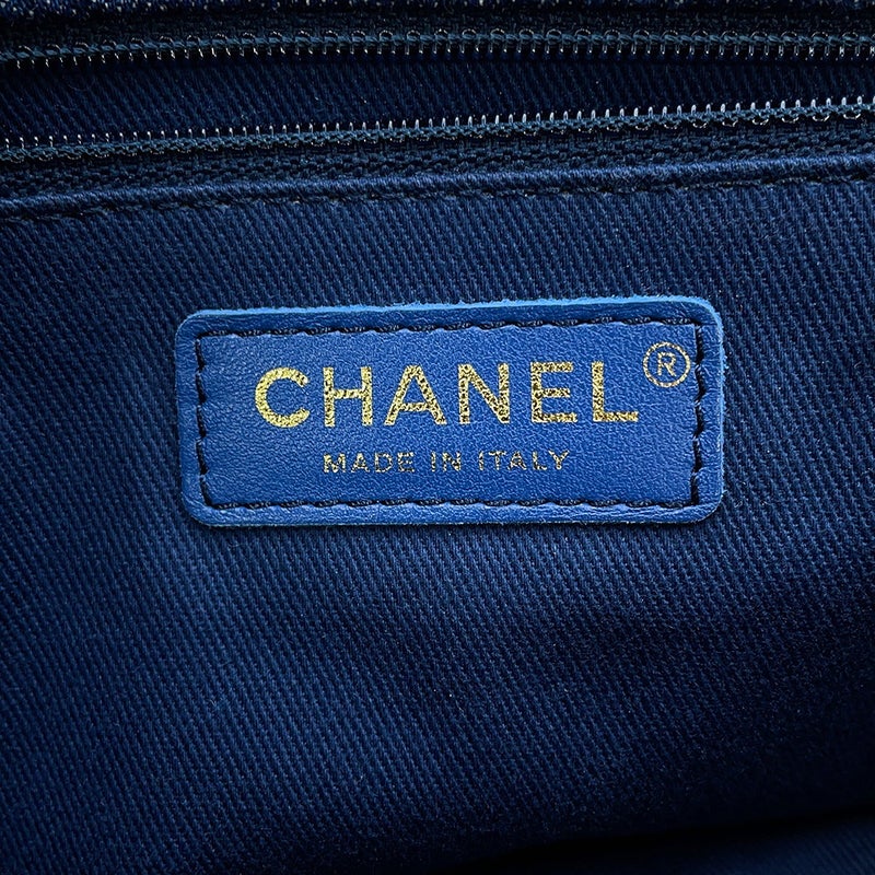 シャネル チェーンショルダーバッグ ココマーク マトラッセ シングルフラップ デニム AS1328 CHANEL